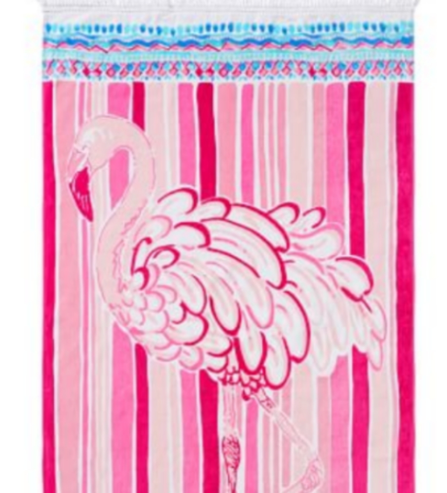 NWT🌴 Lilly Pulitzer Pink Flamingo Beach Towel🌺